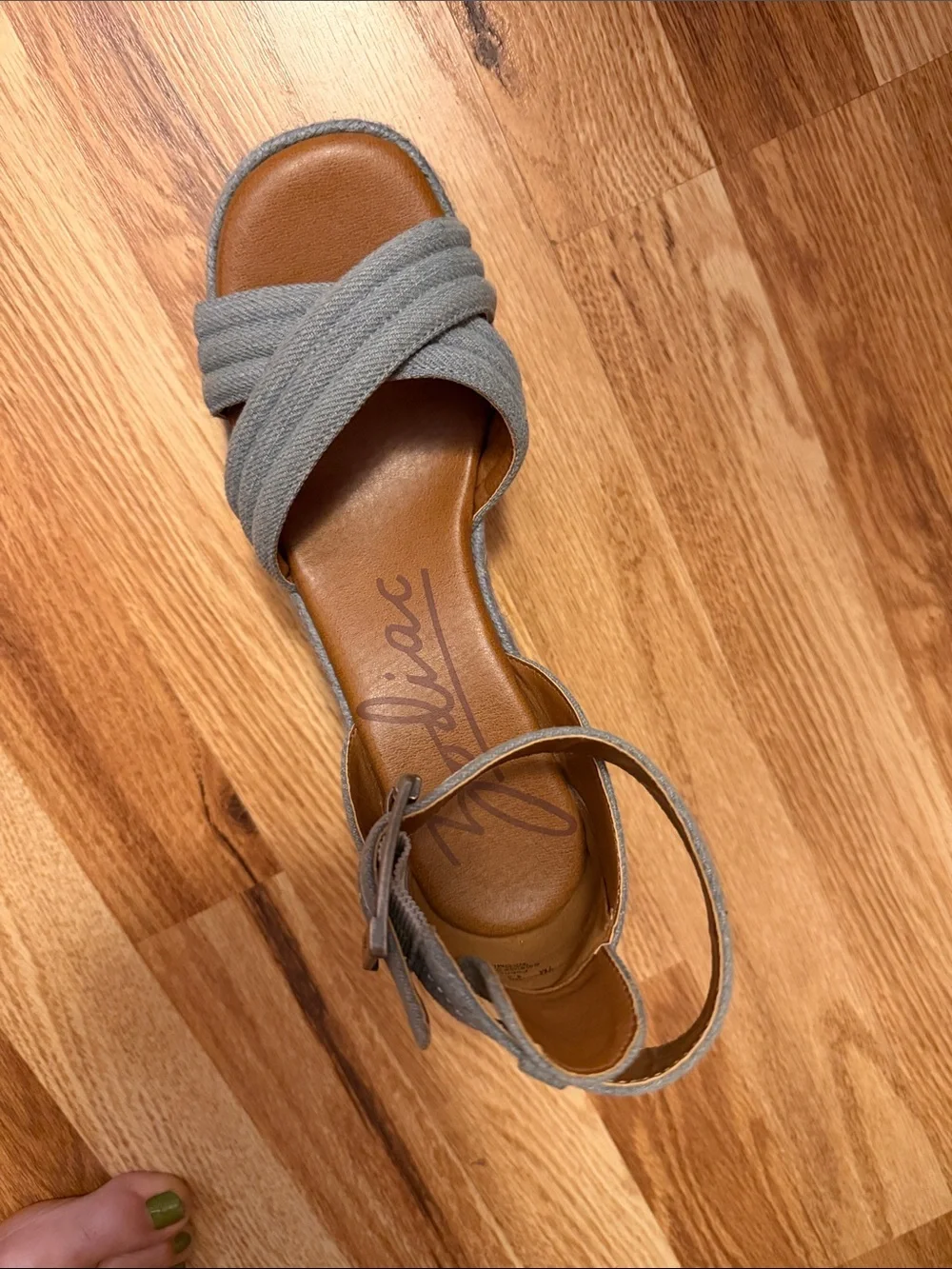 Zodiac Light Blue Wedge Espadrille Sandals